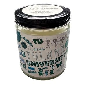 Tulane University Sea Salt & Orchid Scented Soy Wax Candle, Graduation Gift